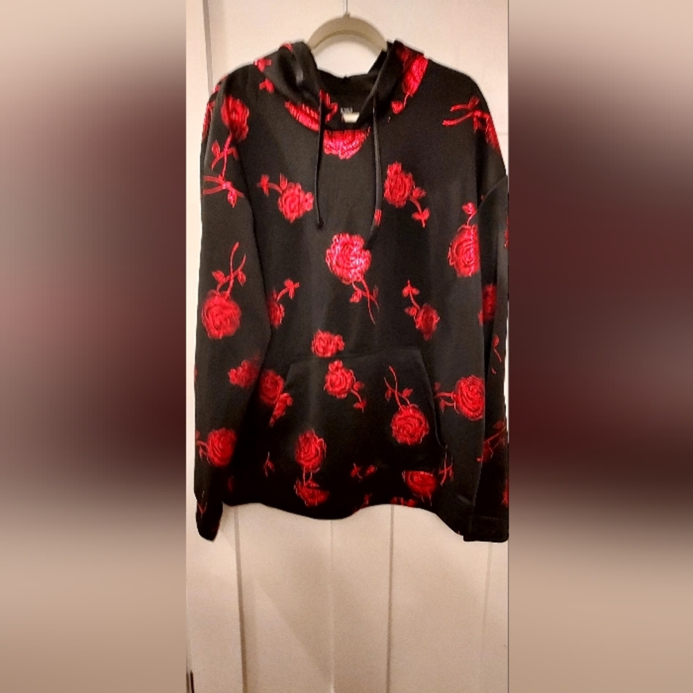 Like a new, never worn, unique rose hoodie pullover